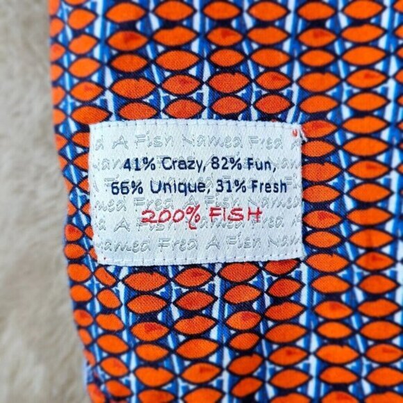 A Fish Named Fred Dress Shirt All Over Print Multicolor Long Sleeve Mens Size XL - Picture 8 of 11